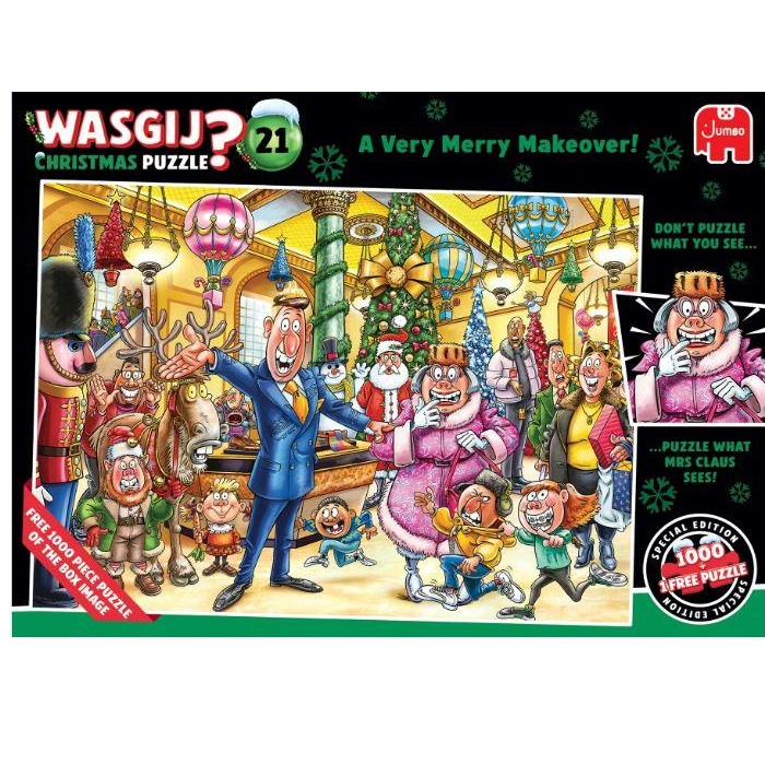 Wasgij Christmas 21 A Very Merry Makeover! 2x1000pcs (1 puzzle for free)