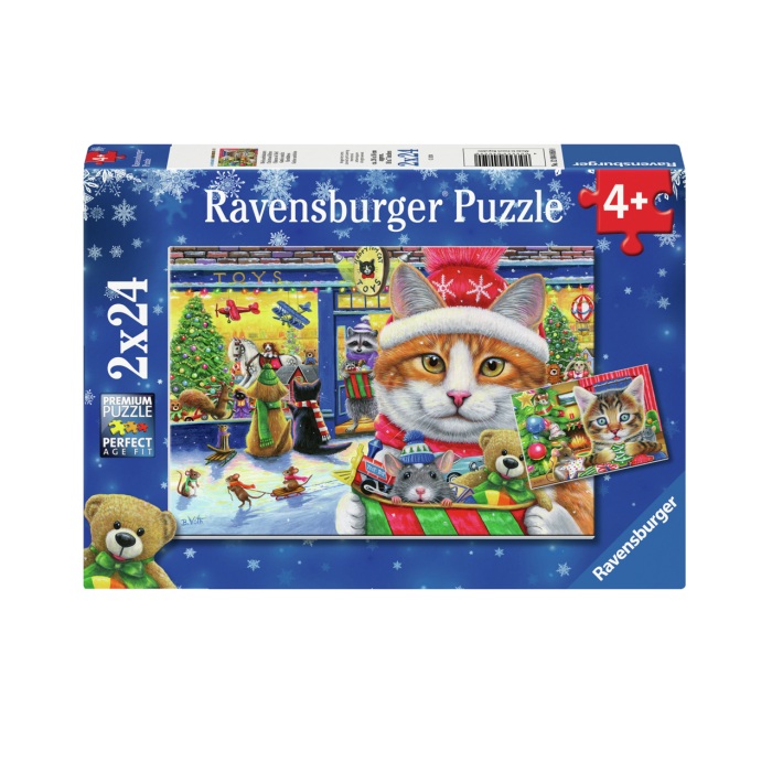 Ravensburger palapeli 2x24 palaa Christmas Kitties