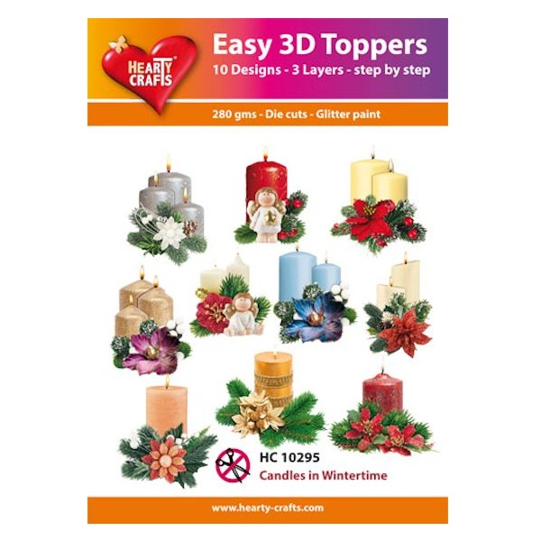 Hearty crafts stanssatut 3d-kuvat joulukynttilät 10kuvaa
