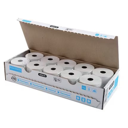 Exacompta lämpöpaperirulla 55g 57 x 60 x 12mm 44m, 1 kpl=10 rullaa