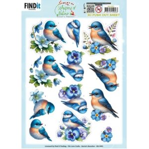 Berries beauties stanssattu 3d-kuva Whispers of Nature - Blue