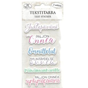 JK Tekstitarra Toivotukset pastelli 2ark