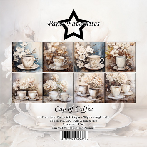 Paper Favourites kuviopaperilehtiö Cup of coffee 15x15cm/24