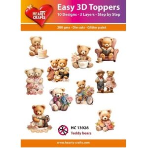 Hearty crafts stanssatut 3d-kuvat Teddy bears