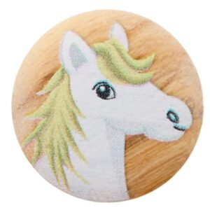 Prym puunappi, kantanappi valkea hevonen 15mm