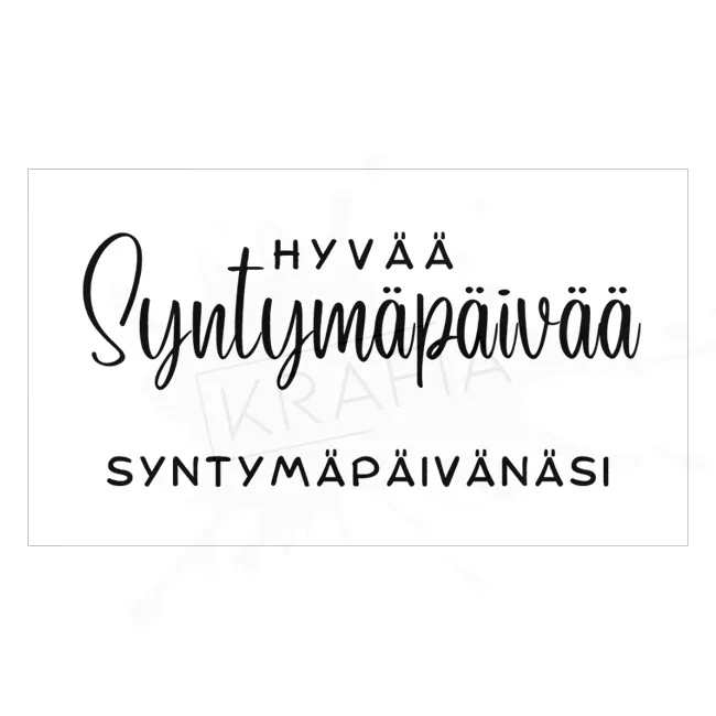 Krafia pieni tekstileimasinsetti Syntymäpäivänäsi