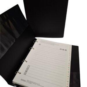 Brunnen puhelinmuistio musta kansio A5