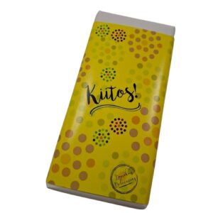 Donoka suklaa Kiitos, keltainen, pallokuvio