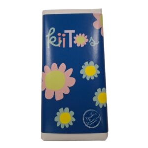 Donoka suklaa Kiitos, sininen, värikkäät kukat