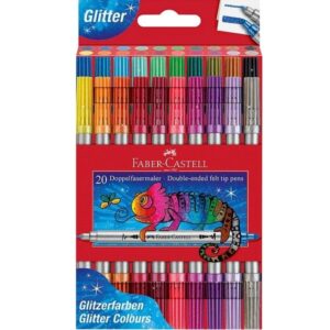 Faber-Castell kaksipäiset glitter-huopakynät 20kpl