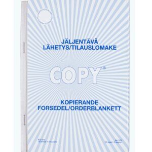 Plastipap jäljentävä lähetys/tilauslomake A5