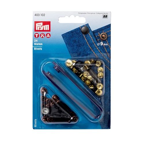 Prym farkkuniitti 9mm 24kpl/pkk