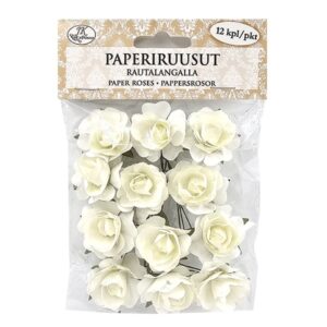 JK Primeco paperiruusut iso valkoinen 12kpl