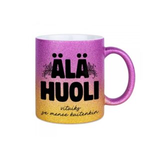 Paskakauppa kahvimuki pinkki glitter