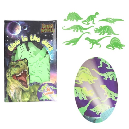Dino World Pimeässä hohtavat tarrat
