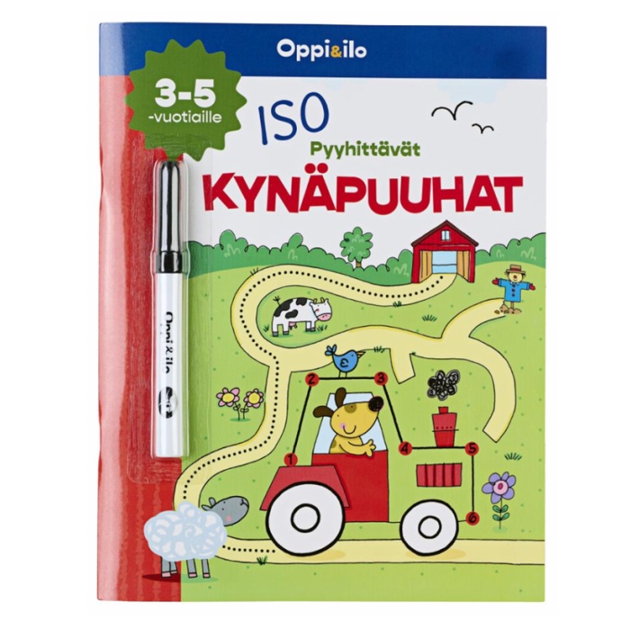 Oppi & ilo ISO Pyyhittävät kynäpuuhat -puuhakirja 3-5 v