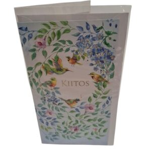 Paperbox 2-os kortti Kiitos linnut sininen