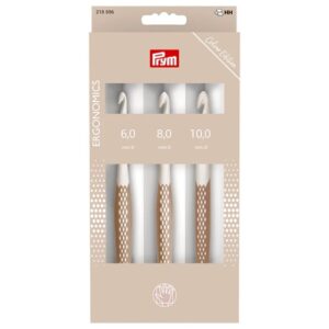 Prym ergonomics virkkauskoukkusetti taupe 6, 6 ja 10mm