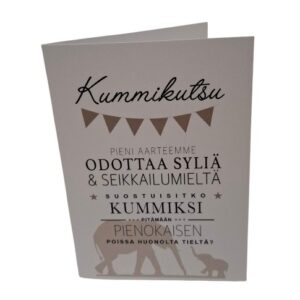 Tiinuska 2-osainen kortti Kummikutsu