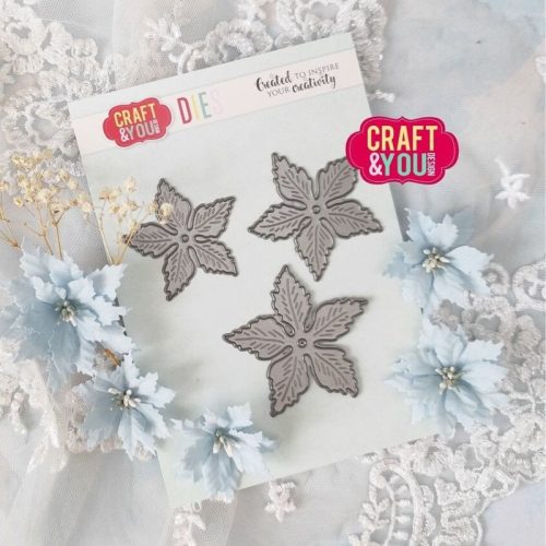 Craft & You Design stanssi – Magda´s poinsettia small flowers
