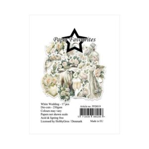Paper Favourites Die-Cuts – White wedding 16kpl