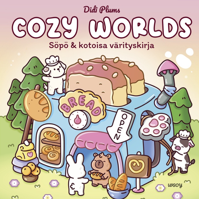 Cozy Worlds Söpö ja kotoisa värityskirja Plums, Didi