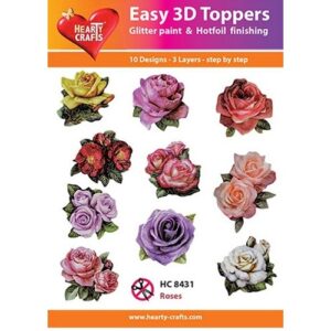 Hearty crafts stanssatut 3d-kuvat Roses