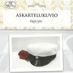 J.K. Askartelukuvio ylioppilaslakki 5,1x7,4cm 6kpl/pkk
