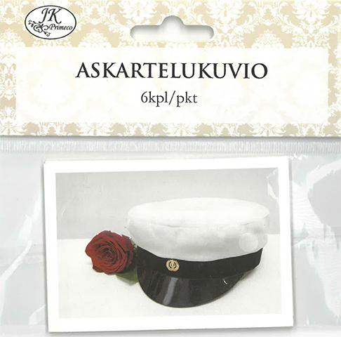J.K. Askartelukuvio ylioppilaslakki 5,1x7,4cm 6kpl/pkk