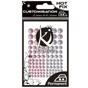 Hot fix metallinen silitettävä helmikoriste