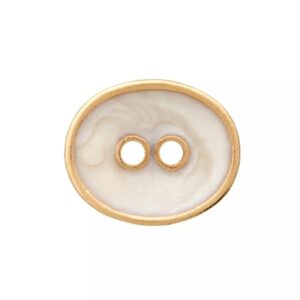 Prym metalli-polyesteri helmiäis-kulta nappi 12mm
