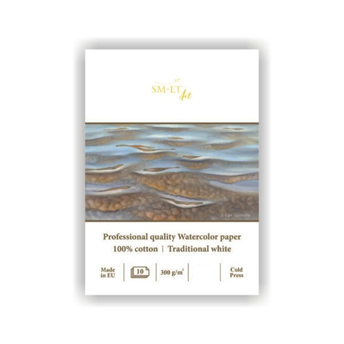 SMLT PRO-akvarellilehtiö 300g, 100%puuvilla