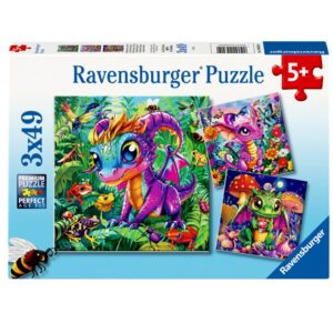 Ravensburger palapeli 3x49 palaa Baby Garden Dragons