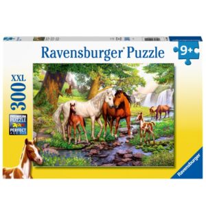 Ravensburger palapeli 300XXL palaa Horses by the stream