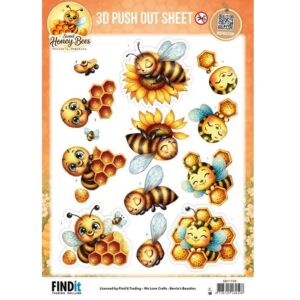 Berries beauties stanssattu 3d-kuva Sweet Honey Bees - Golden Garden