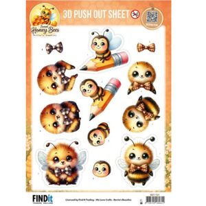 Berries beauties stanssattu 3d-kuva Sweet Honey Bees - Little Buzzers