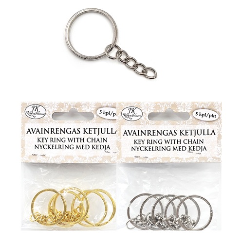 J.K. Avainrengas ketjulla 5kpl/pkk
