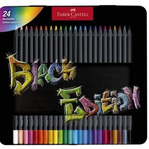 Black edition puuvärikynät metallirasiassa 24 kynää