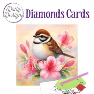 Dotty designs timanttimaalauskortti Blush Blossom Sparrow