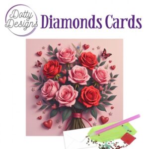 Dotty designs timanttimaalauskortti Forever Love Rose Bouquet