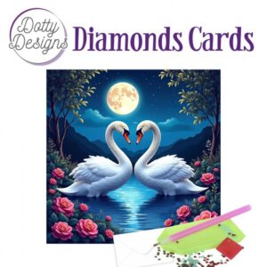 Dotty designs timanttimaalauskortti joutsenet