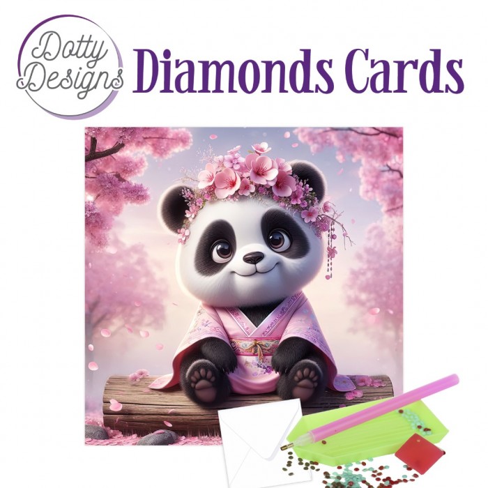 Dotty designs timanttimaalauskortti Pink panda