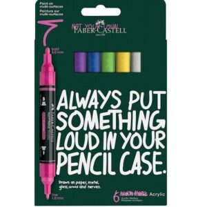 Faber-Castell Multimark akryylitussit Vibrant 6 kynää