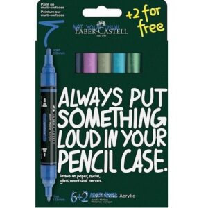 Faber-Castell Multimark akryylitussit Frost erikoisvärit 8 kynää