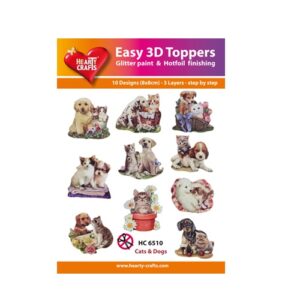 Hearty Crafts stanssatut 3d-kuvat Koirat ja kissat