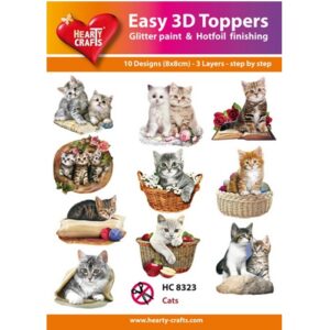 Hearty Crafts stanssatut 3d-kuvat kissat