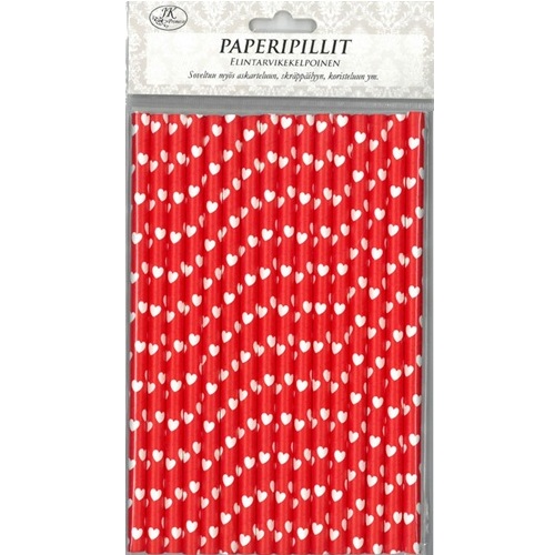 J.K. Primeco Paperipilli Sydän punainen 16kpl