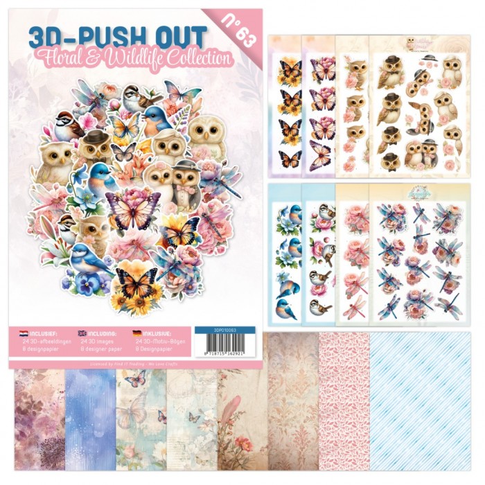 Stanssatut 3d-kuvat vihkonen Floral & Wildlife Collection 63