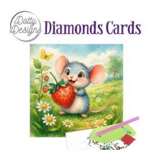 DD Timanttimaalauskortti CUTE MOUSE 15cmx15cm
