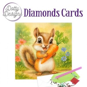 Dotty designs Timanttimaalauskortti orava 15x15cm